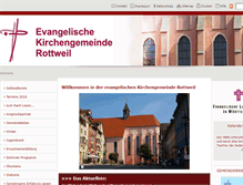 Tablet Screenshot of ev-kirche-rottweil.de